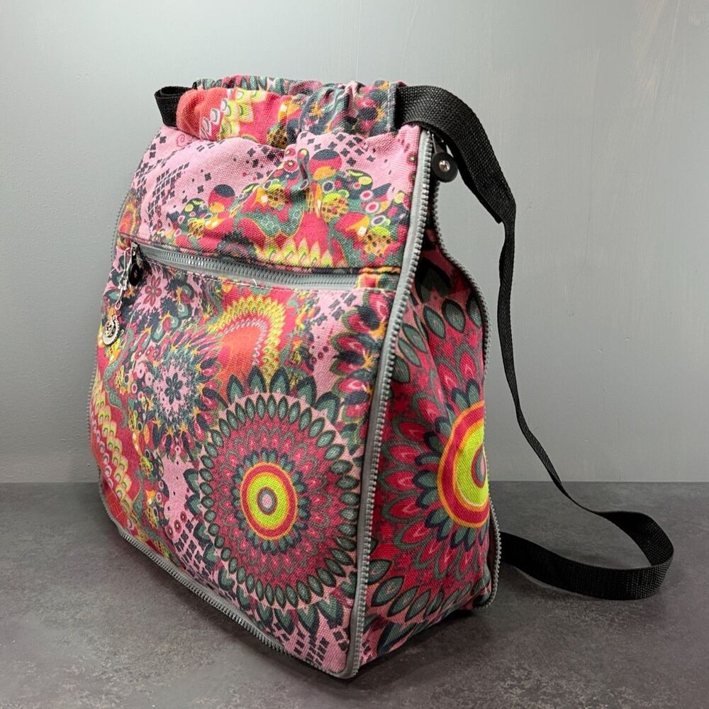 Mandala Expandable Backpack Convertible Drawstring Bag - Picture 4 of 5